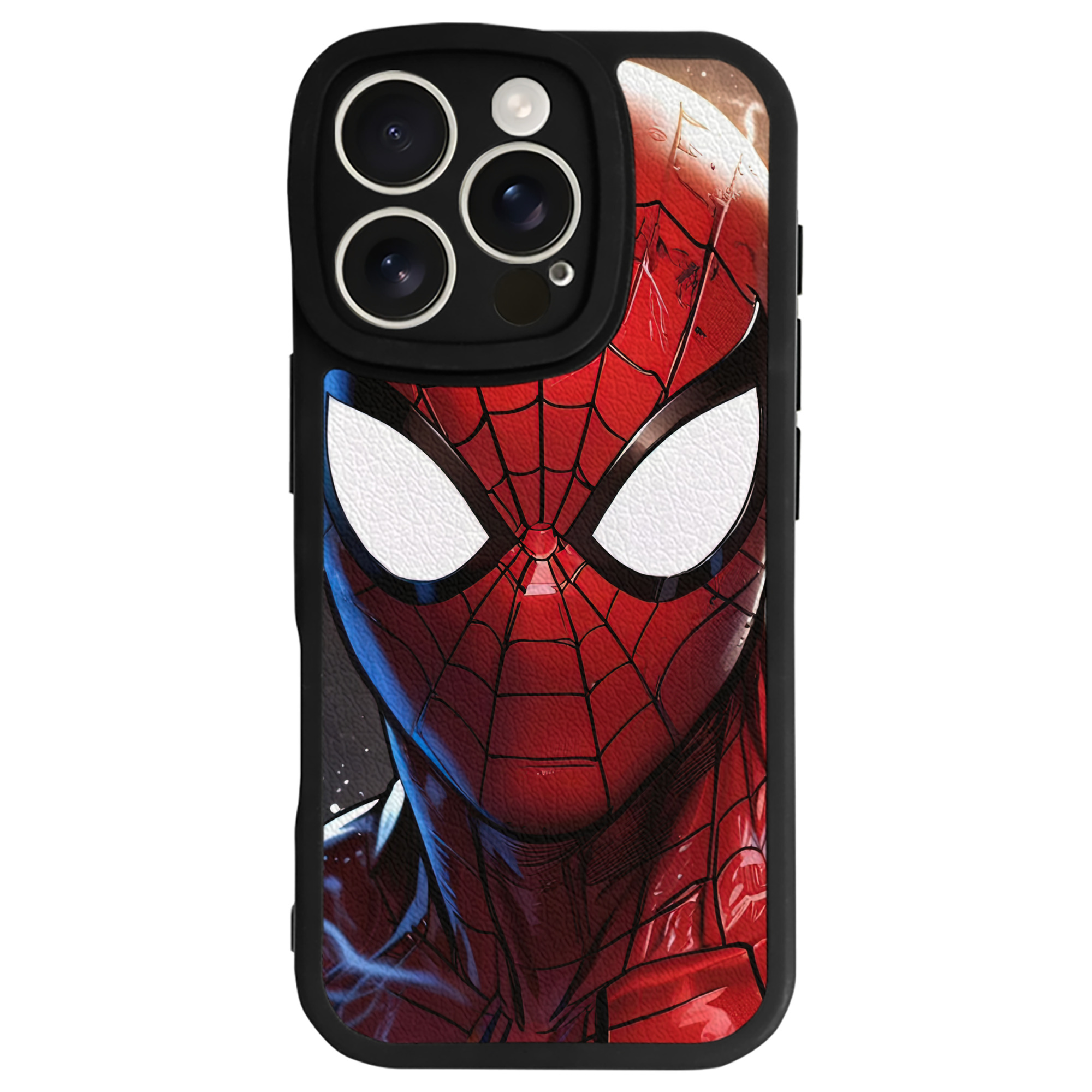 （画像用） Spider Man スパイダーマン 【iPhone 16シリーズ対応】シリコンスマホケース（レザー調） 材質：シリコン
